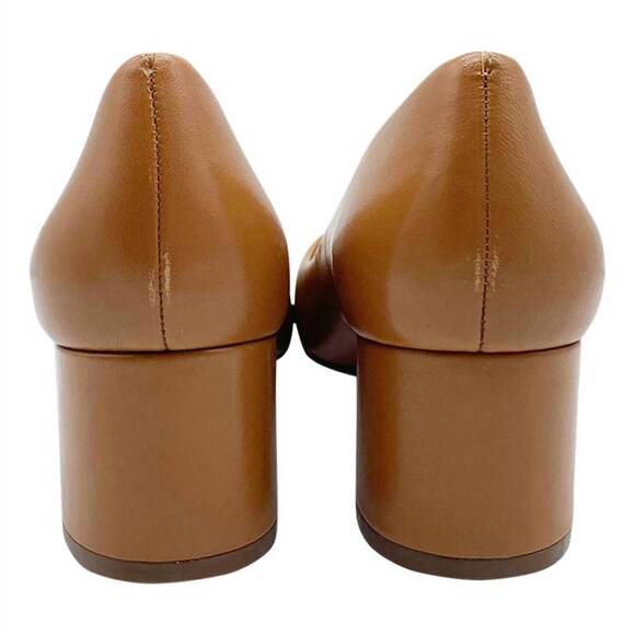 NEW TORY BURCH women's chelsea nappa pumps in brown leather - Picture 4 of 8